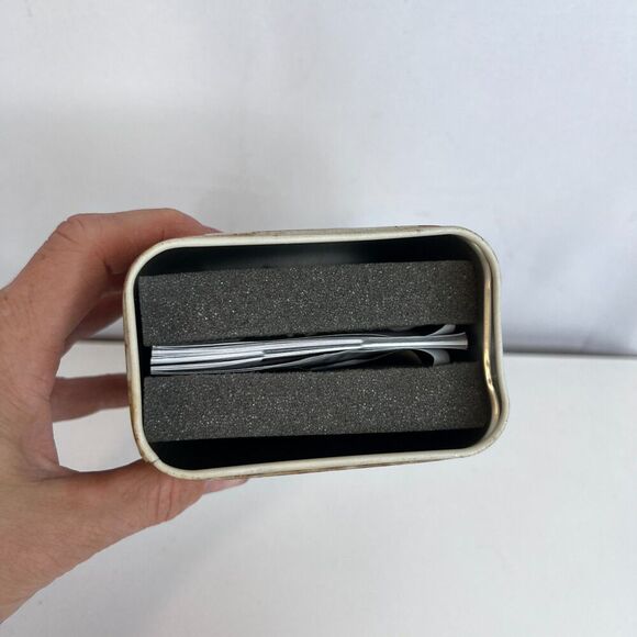 FOSSIL Tin Can Watch Empty Authentic Genuine Fossil 1999 w/ Accessories - Picture 4 of 14